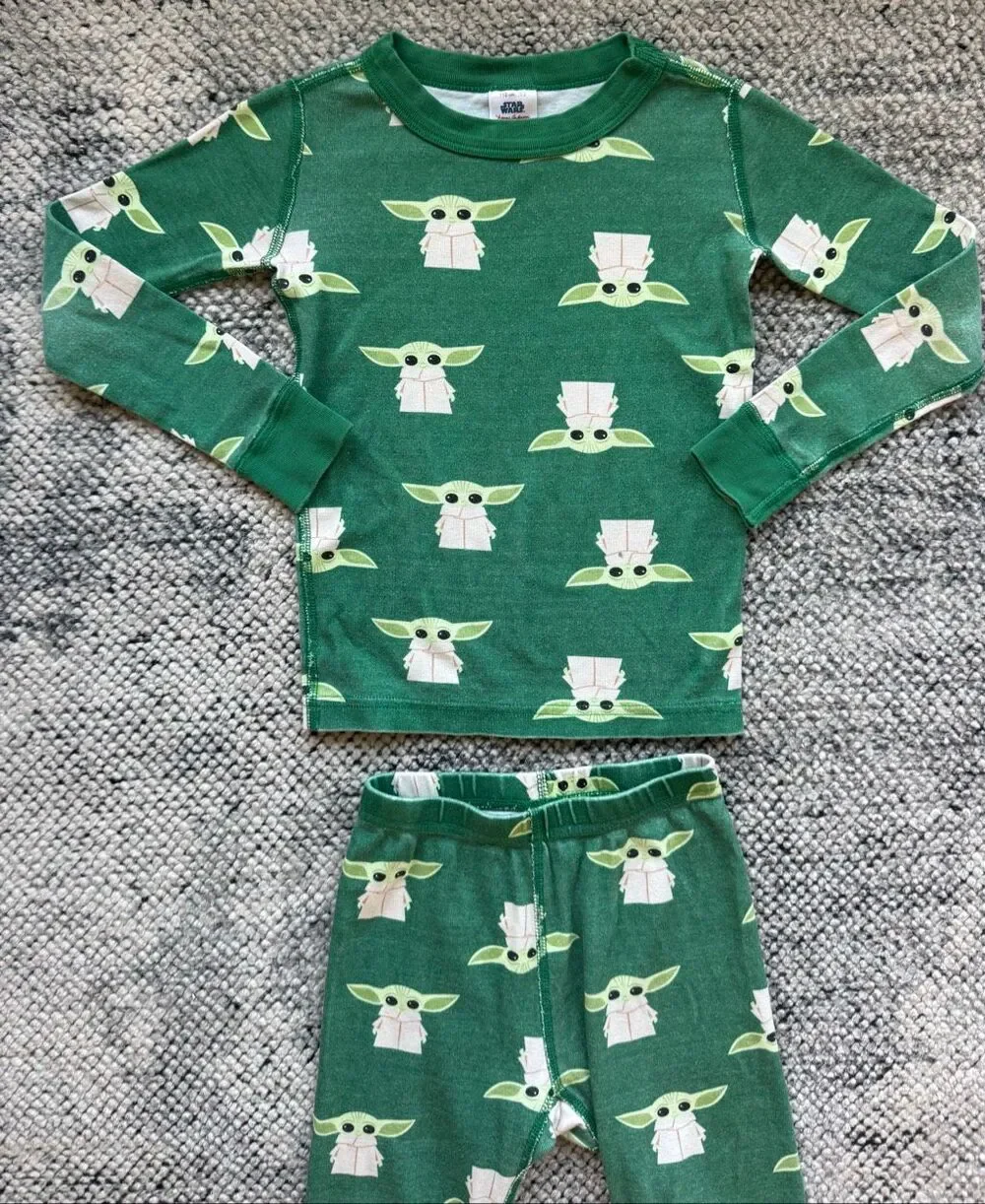 Hanna Andersson 5 Unisex Star Wars Grogu Organic Cotton Long Sleeve Pajamas